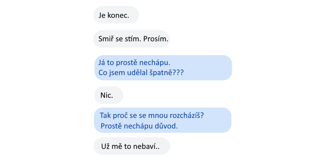 Klasická konverzace mezi beta chlapem a sériovou monogamistkou...